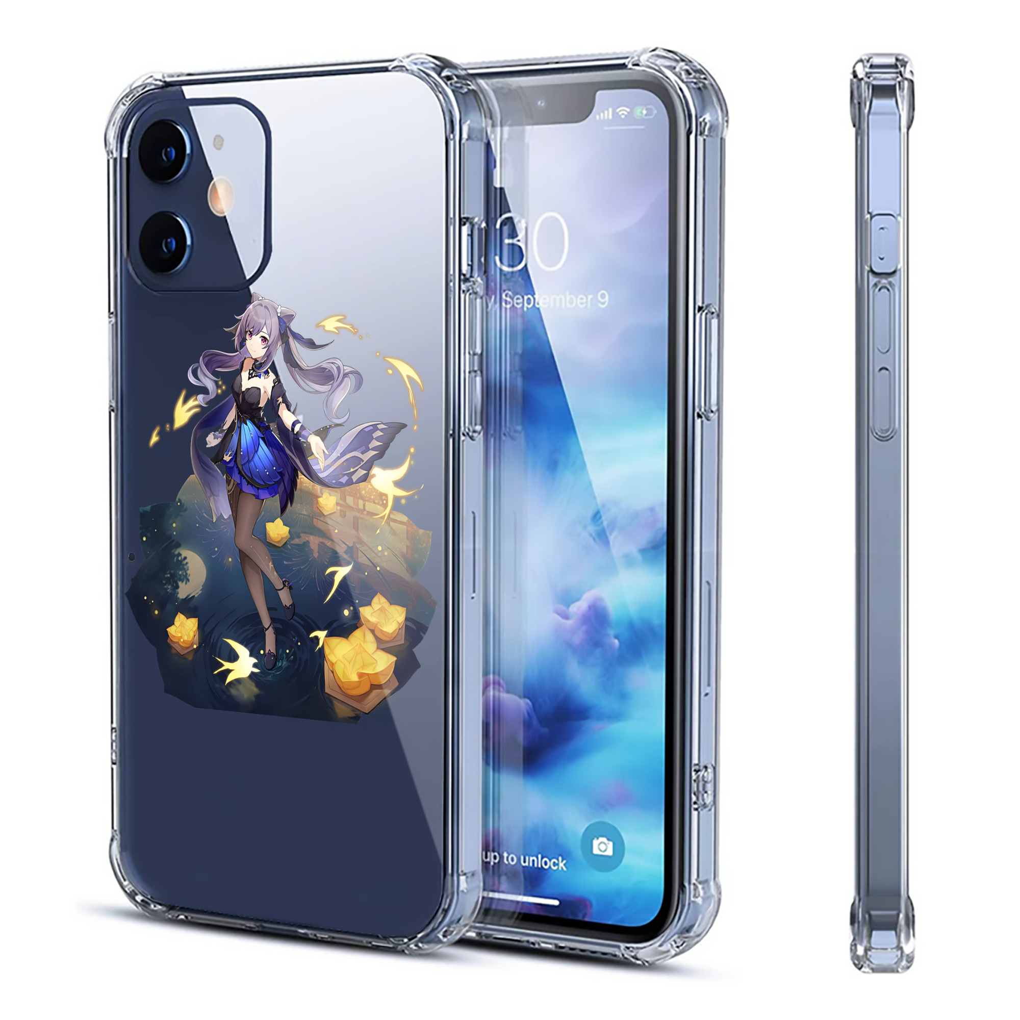 げんし神 刻晴 こくせい genshin Kokusei 【iPhone 12シリーズ対応】透明スマホケース（クリアソフトケース）